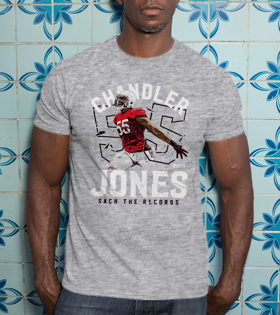 Chandler Jones 55 NFLPA Sack The Records T-Shirt