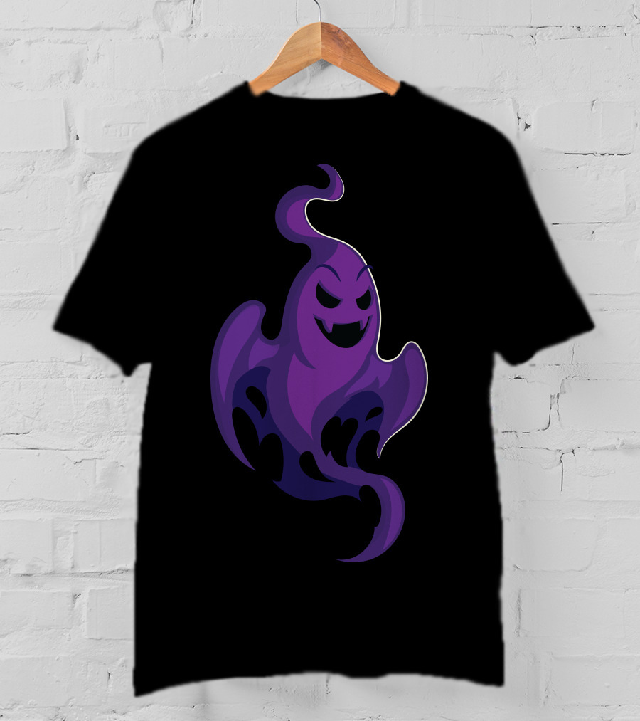 Funny Purple Ghost For Halloween T-Shirt