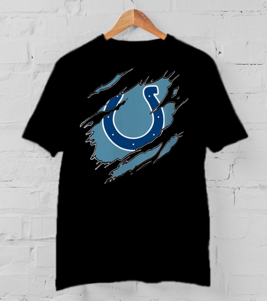 Indianapolis Colts Horseshoe Logo Claw Marks T-Shirt
