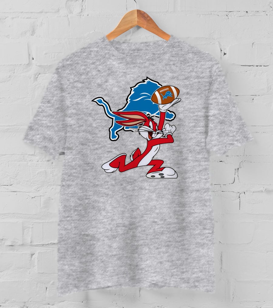Detroit Lions Bunny Chiefs Football Crossover T-Shirt