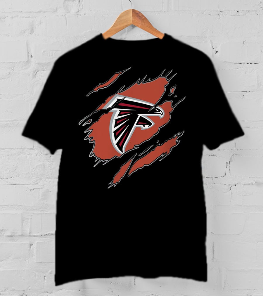 Atlanta Falcons Logo Ripped T-Shirt