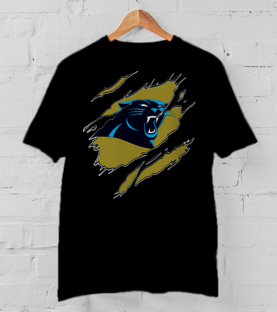 Carolina Panthers Ripped Claw Marks T-Shirt