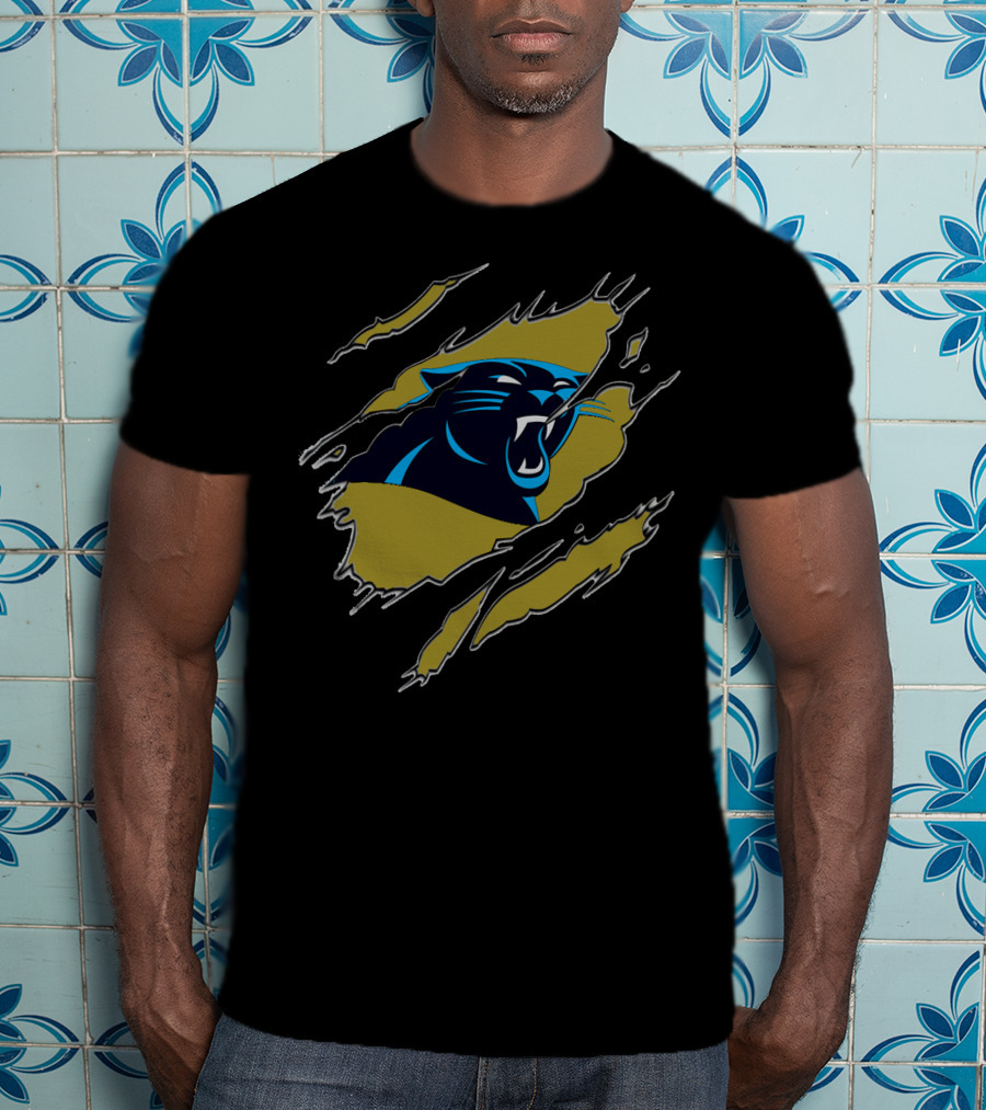 Carolina Panthers Ripped Claw Marks T-Shirt