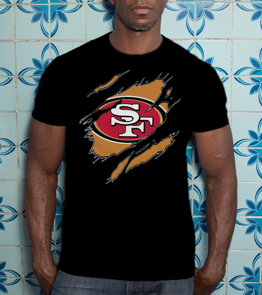 San Francisco 49ers Sf Logo Claw Rip T-Shirt