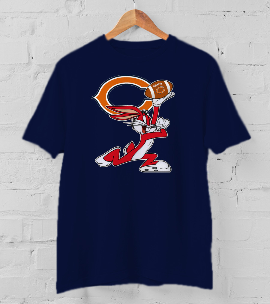 Chicago Bears Bugs Bunny Chiefs Football T-Shirt