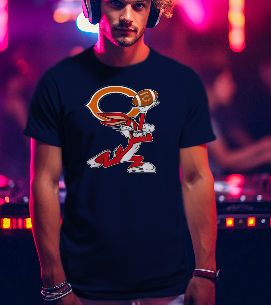 Chicago Bears Bugs Bunny Chiefs Football T-Shirt