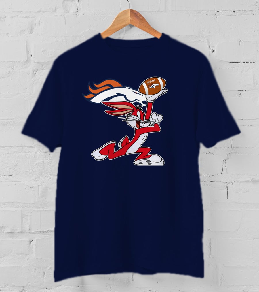 Denver Broncos Bugs Bunny Football Chiefs T-Shirt