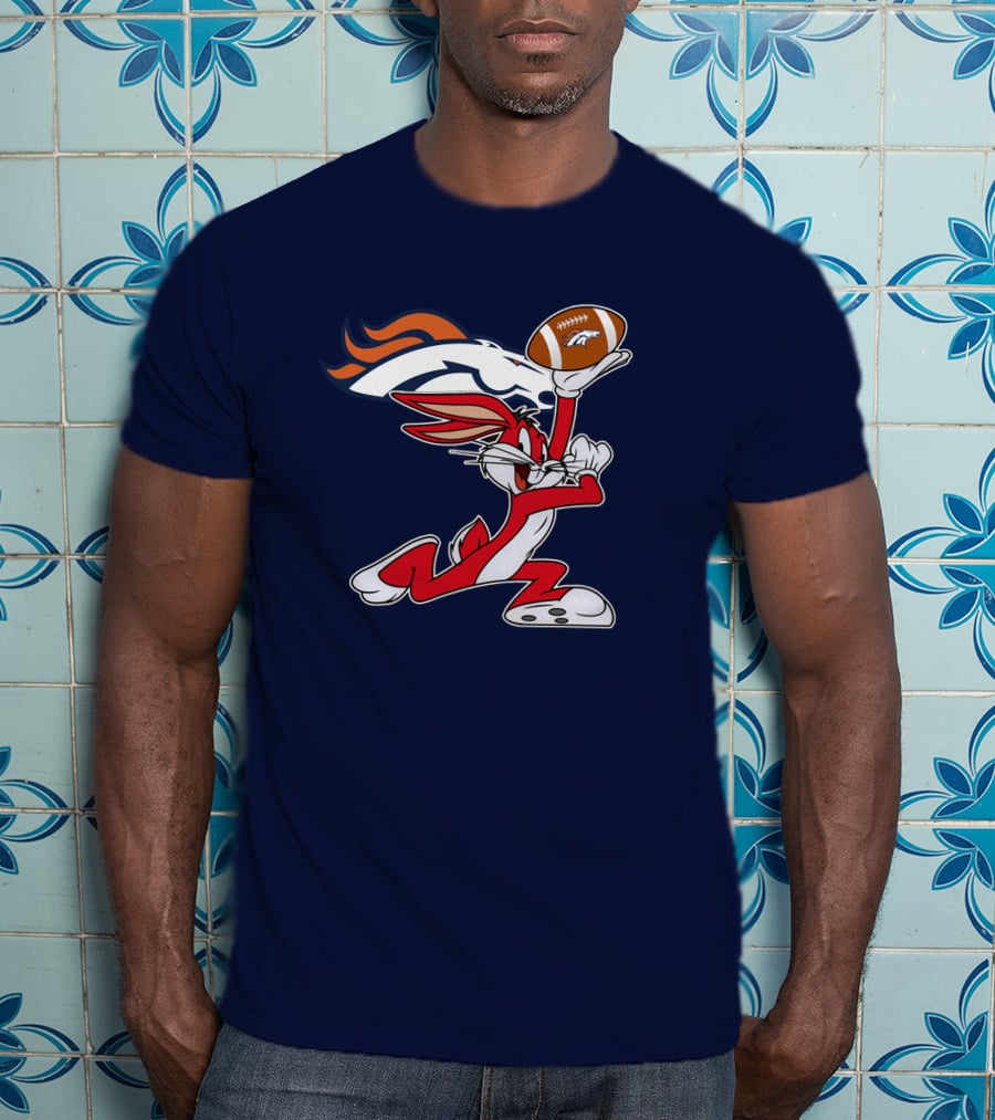 Denver Broncos Bugs Bunny Football Chiefs T-Shirt