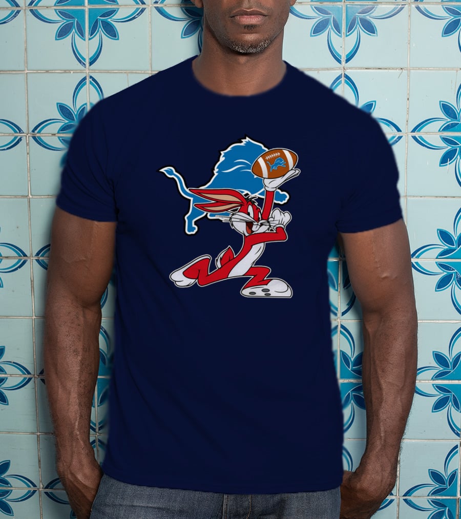 Detroit Lions Bugs Bunny Chiefs Crossover T-Shirt
