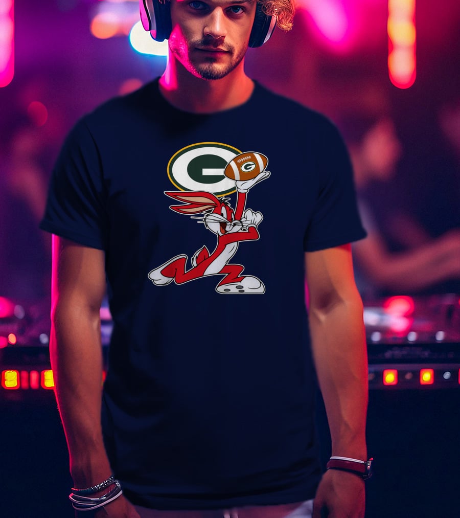 Green Bay Packers Bunny Football T-Shirt
