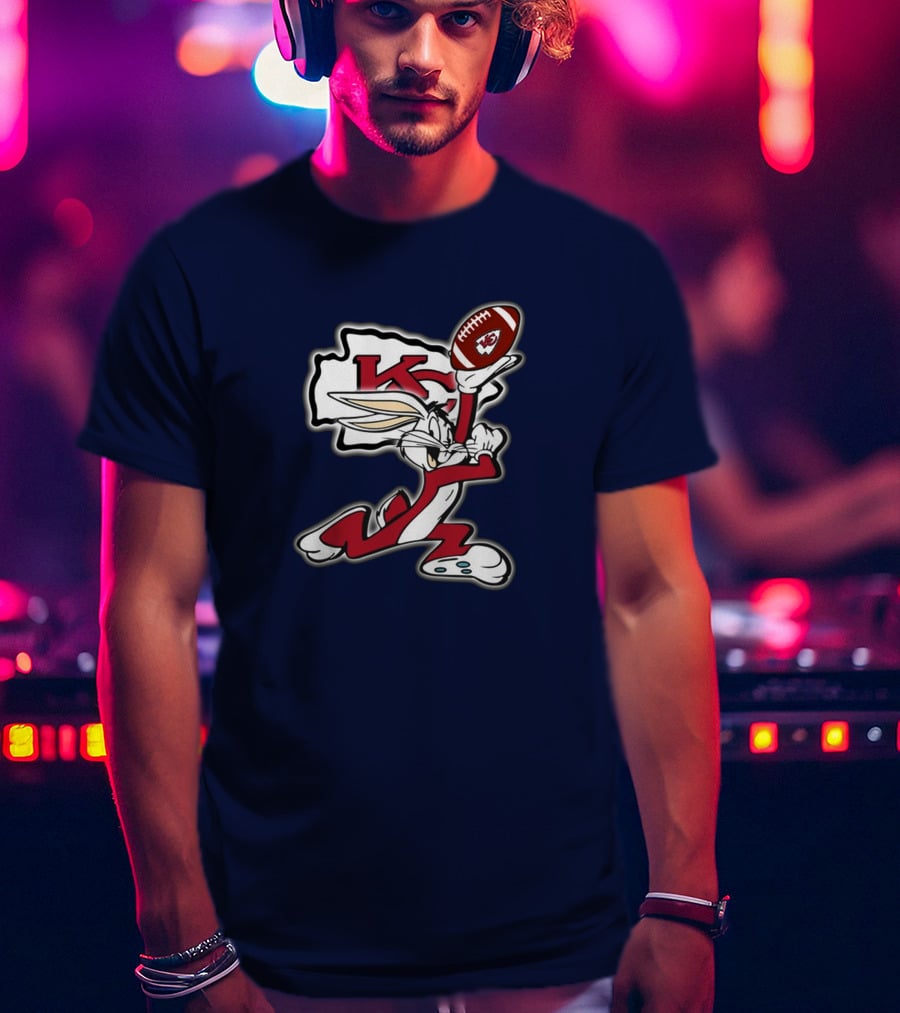 Kansas City Chiefs Bugs Bunny Football Kansas State T-Shirt