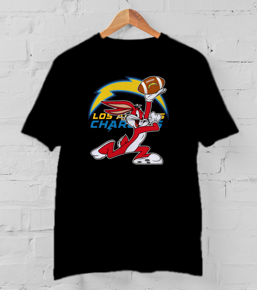 Los Angeles Chargers Bugs Bunny Football T-Shirt