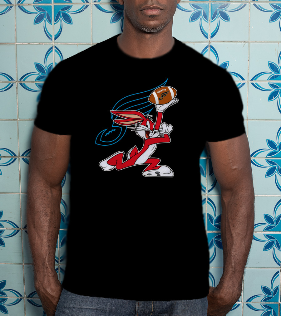 Philadelphia Soul Bunny Holding Football Icon With Looney Character T-Shirt
