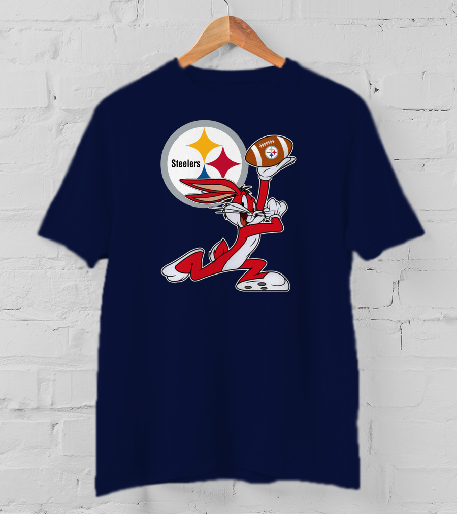 Pittsburgh Steelers Bunny Football T-Shirt