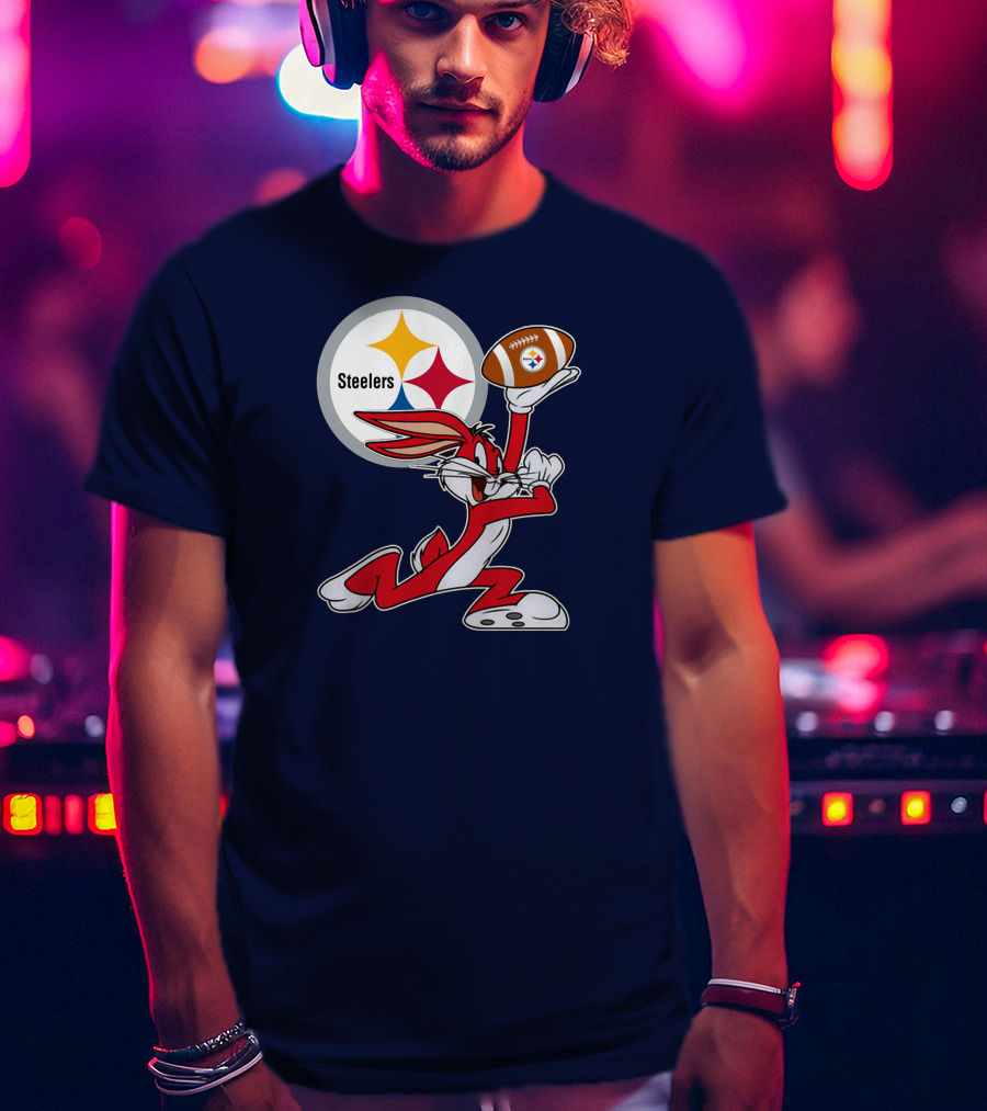 Pittsburgh Steelers Bunny Football T-Shirt