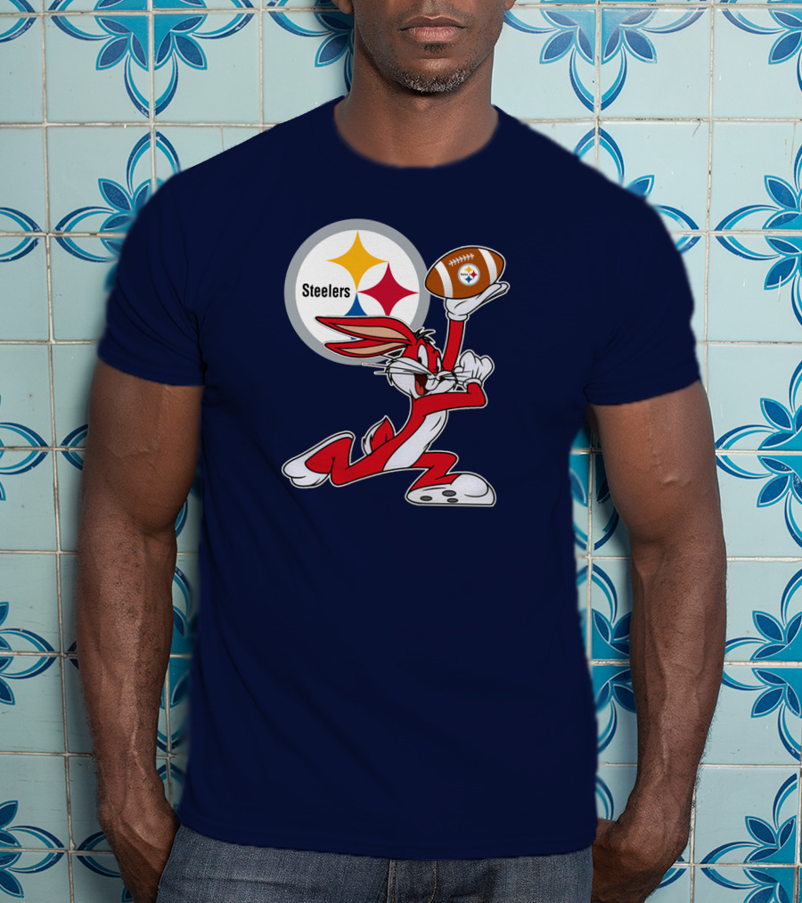 Pittsburgh Steelers Bunny Football T-Shirt