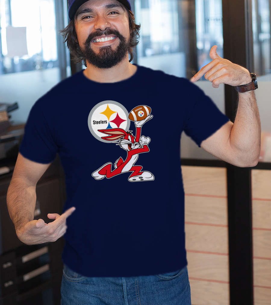 Pittsburgh Steelers Bunny Football T-Shirt