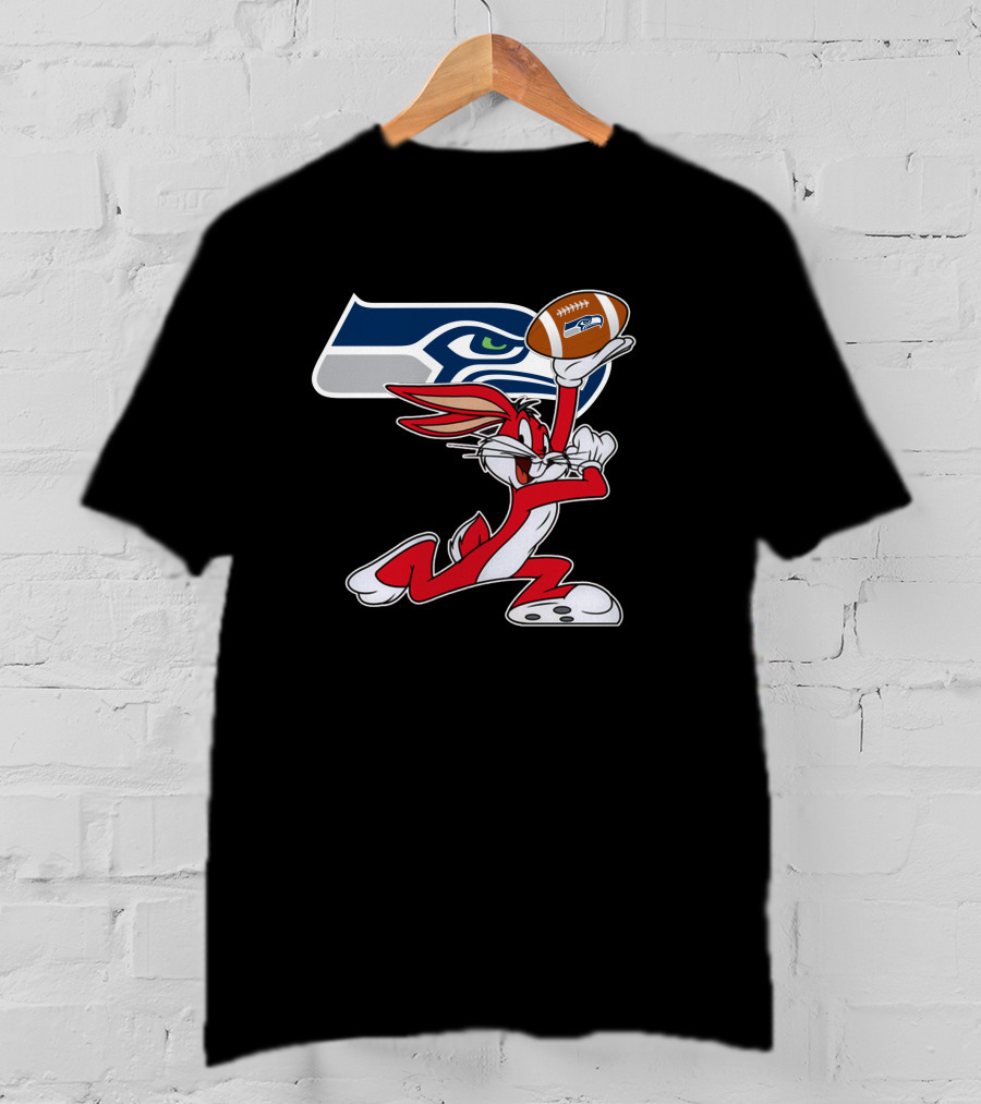 Seattle Seahawks Bunny Football Duel T-Shirt