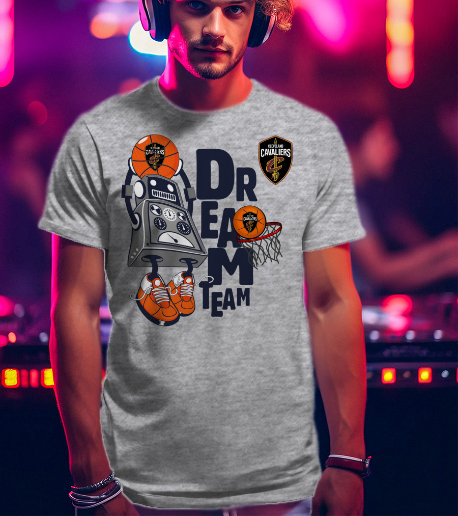 Cleveland Cavaliers Basketball Robot Dream Team T-Shirt