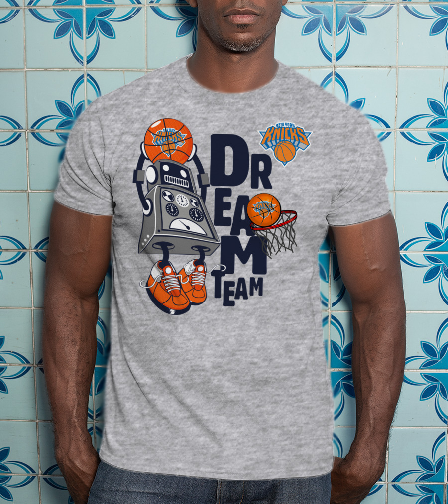 New York Knicks Dream Team Robot Basketball Players T-Shirt