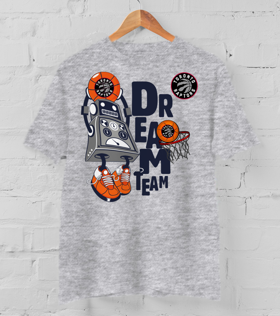 Toronto Raptors Dream Team Robot Basketball Hoops Sneakers T-Shirt