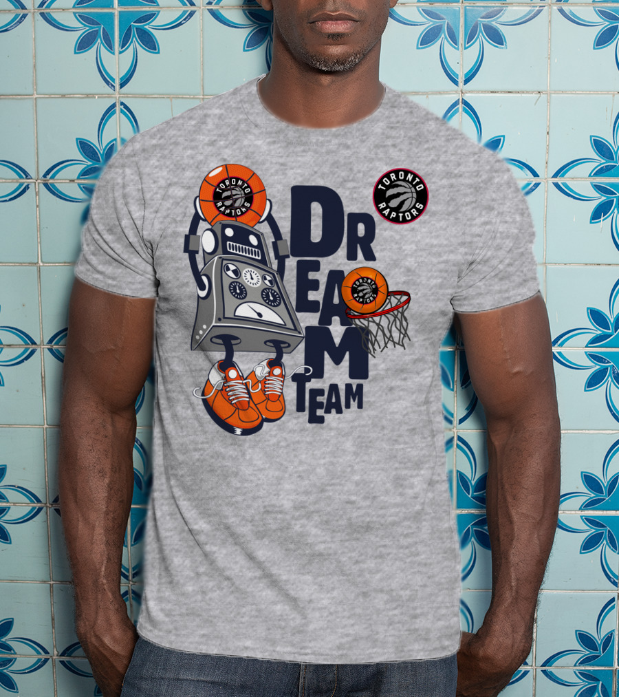 Toronto Raptors Dream Team Robot Basketball Hoops Sneakers T-Shirt