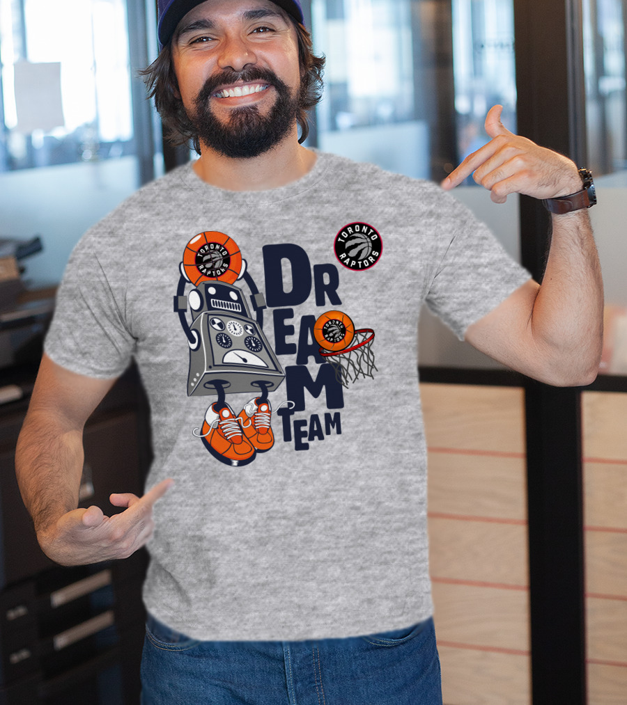 Toronto Raptors Dream Team Robot Basketball Hoops Sneakers T-Shirt
