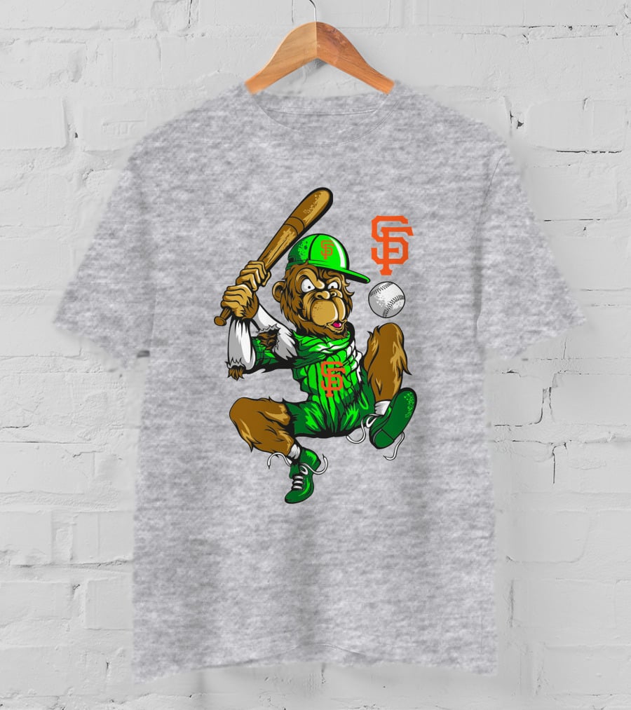 San Francisco Giants Sf Baseball Monkey Home Run T-Shirt