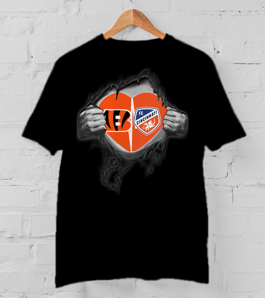 Bengals FC Cincinnati Heart Logo Pride T-Shirt