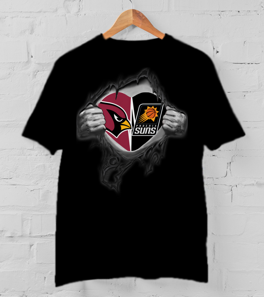 Cardinals Suns Heartburst Loyalty Fan Passion T-Shirt