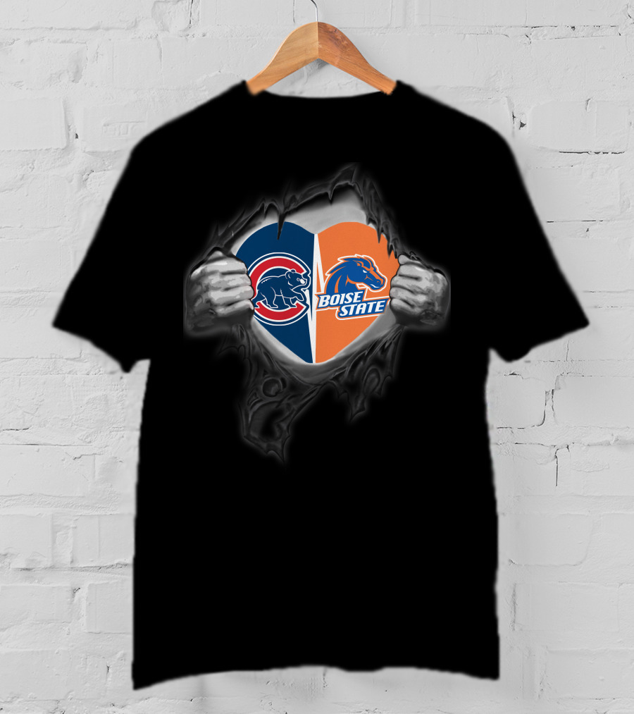 Cubs Boise State Broncos Heart T-Shirt