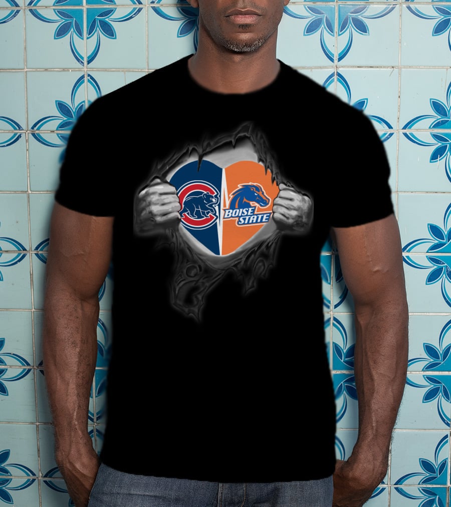 Cubs Boise State Broncos Heart T-Shirt