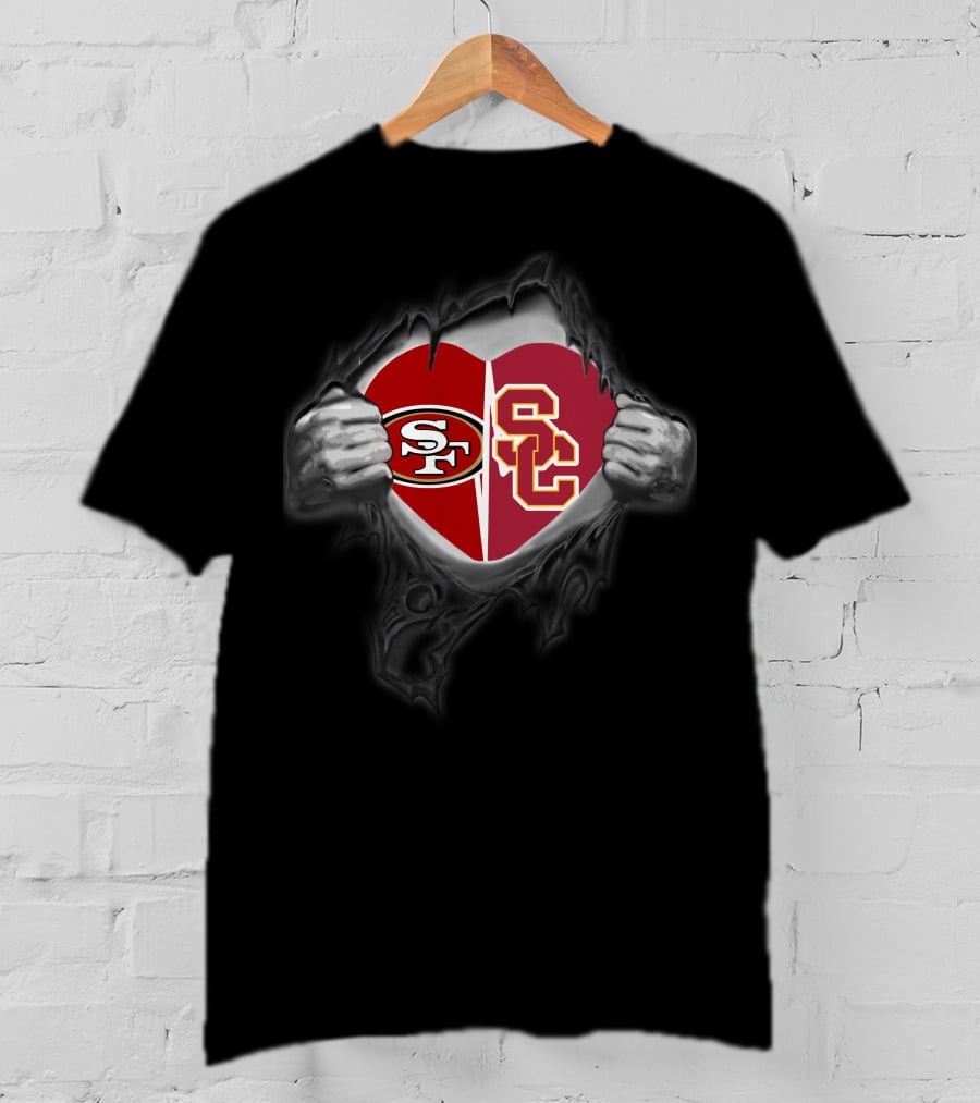 Sf 49ers Usc Trojans Heart Of Loyalty And Passion T-Shirt