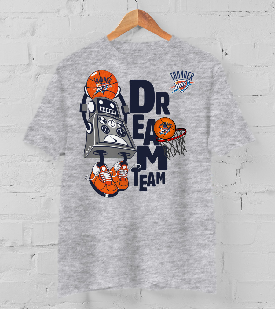Oklahoma City Thunder Dream Team Robot Basketball T-Shirt