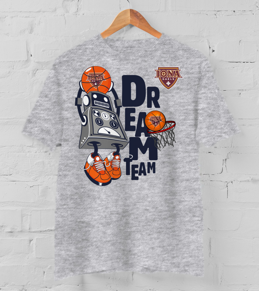 Iona Gaels Dream Team Robot Basketball Theme T-Shirt