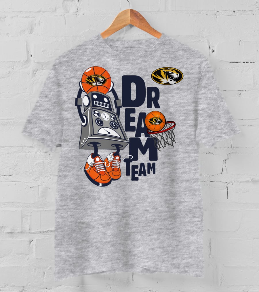 Missouri Tigers Basketball Robot Dream Team T-Shirt