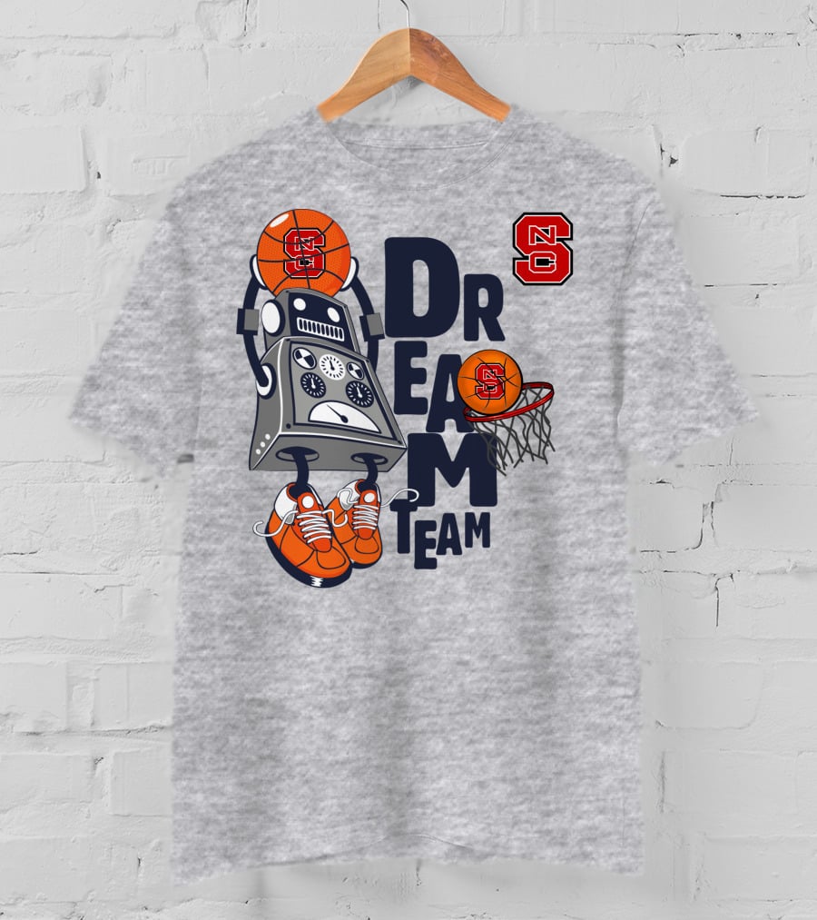 Nc State Basketball Robot Dream Team T-Shirt
