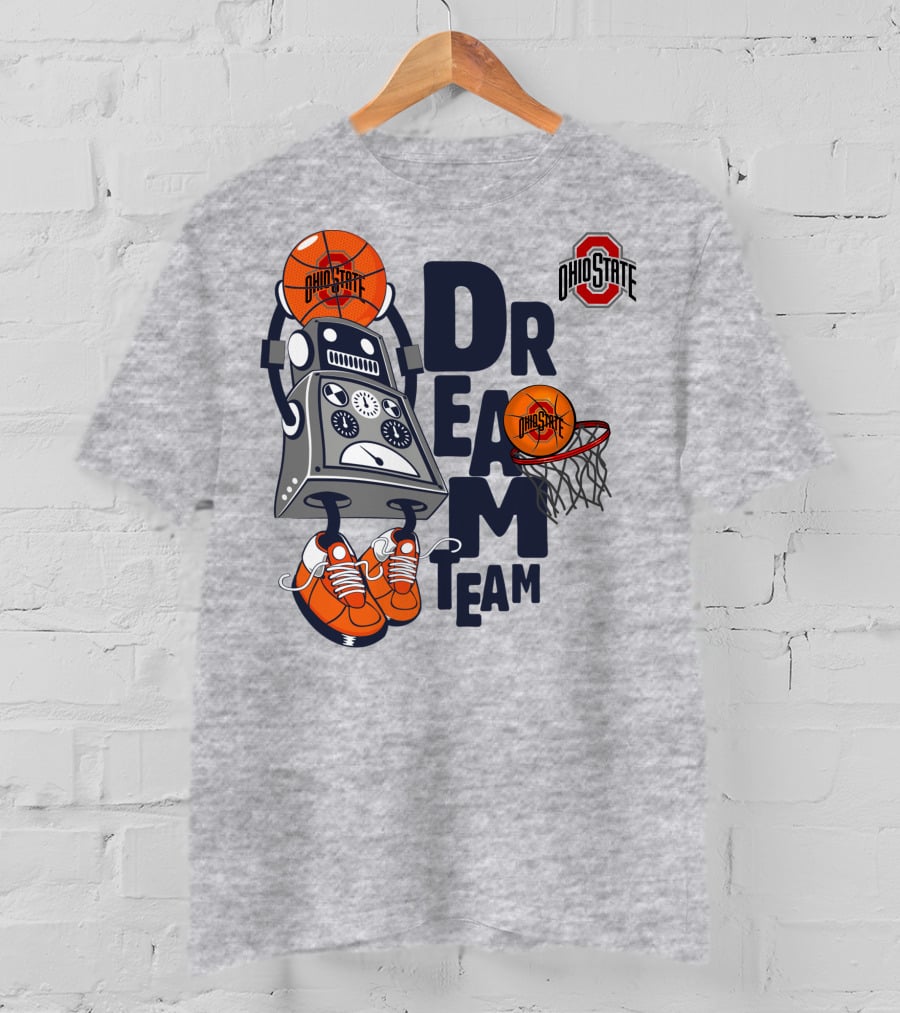 Ohio State Dream Team Robot Basketball Sports T-Shirt