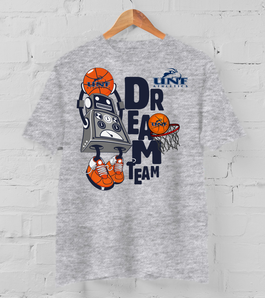 Unf Athletics Dream Team Robot Basketball T-Shirt