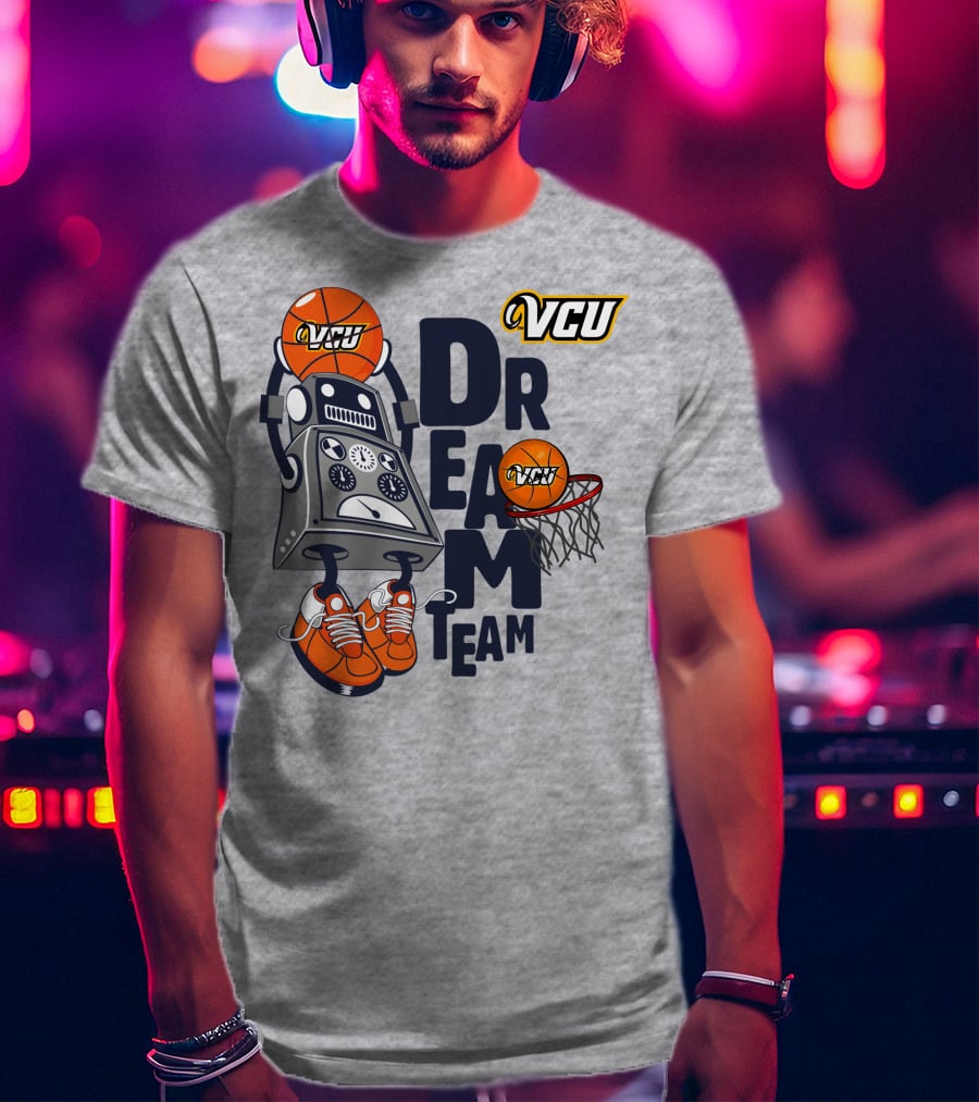 Vcu Rams Basketball Robot Dream Team T-Shirt