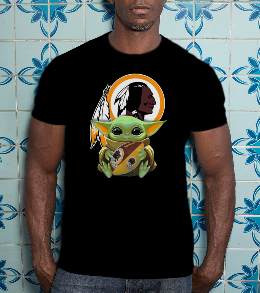 Washington Redskins Baby Yoda Football Team T-Shirt