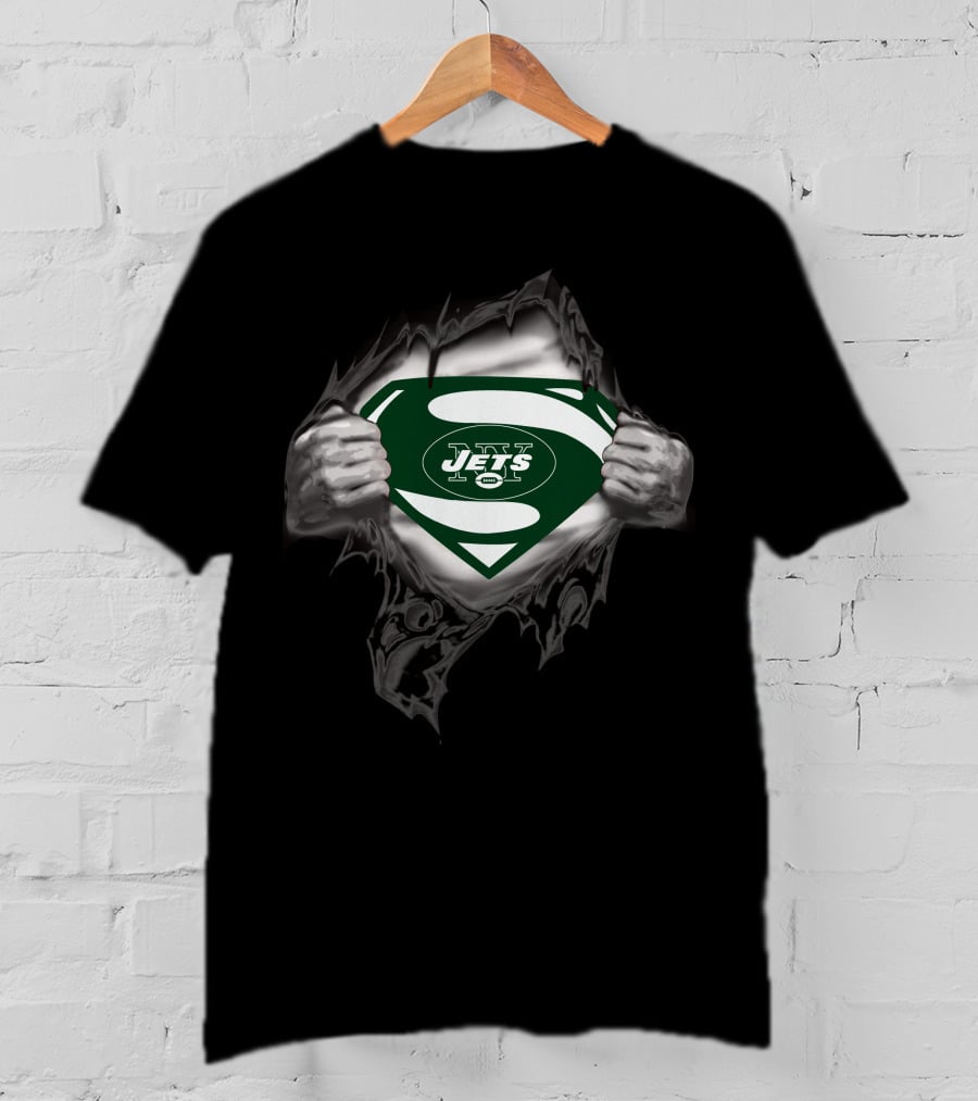 New York Jets Superman Logo Icon Burst T-Shirt