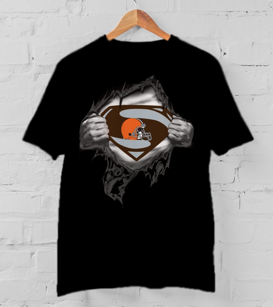 Cleveland Browns Superman Football Emblem T-Shirt