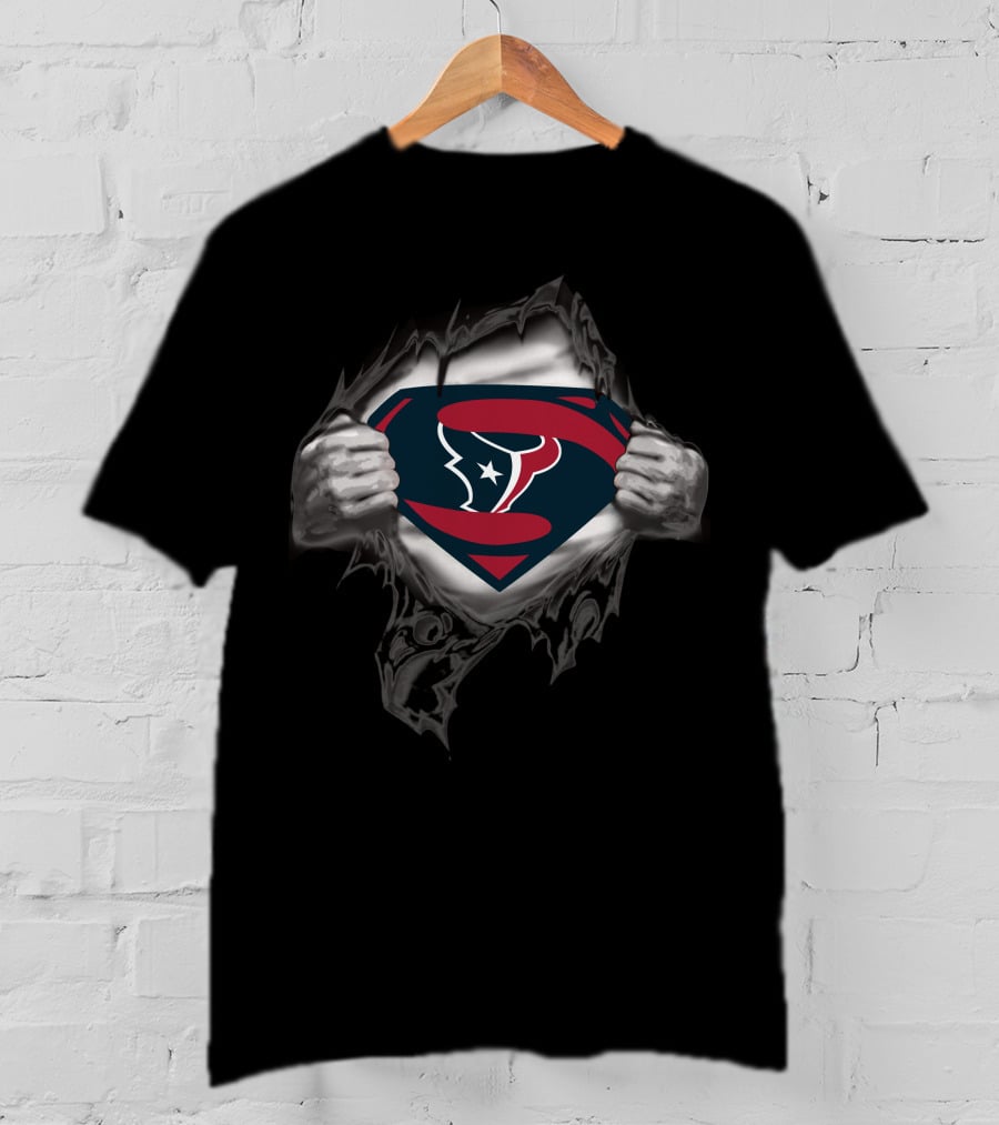 Houston Texans Super Man Logo Concept T-Shirt