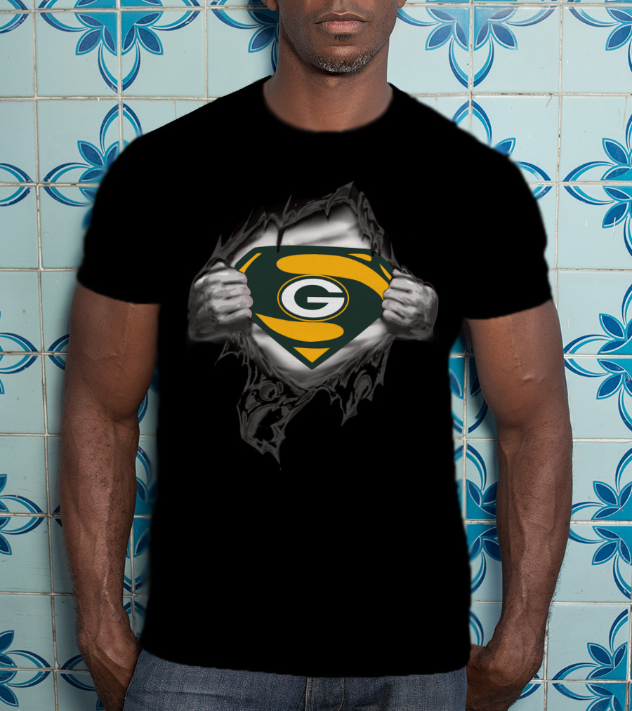 Green Bay Packers Superman Emblem Hero T-Shirt