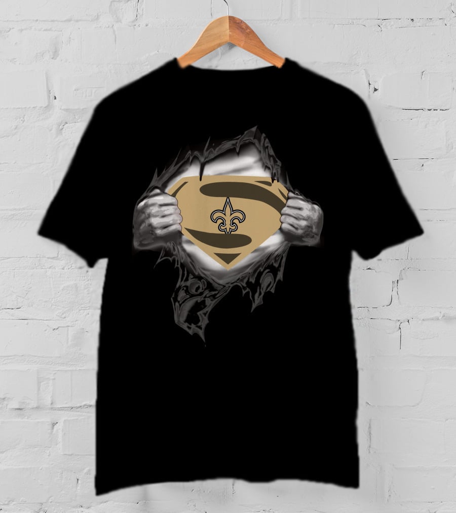 New Orleans Saints Superman Fleur-de-Lis T-Shirt
