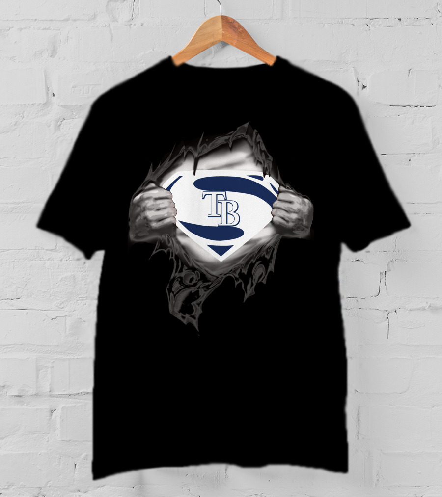 Tampa Bay Rays TB Super Man Logo Reveal T-Shirt