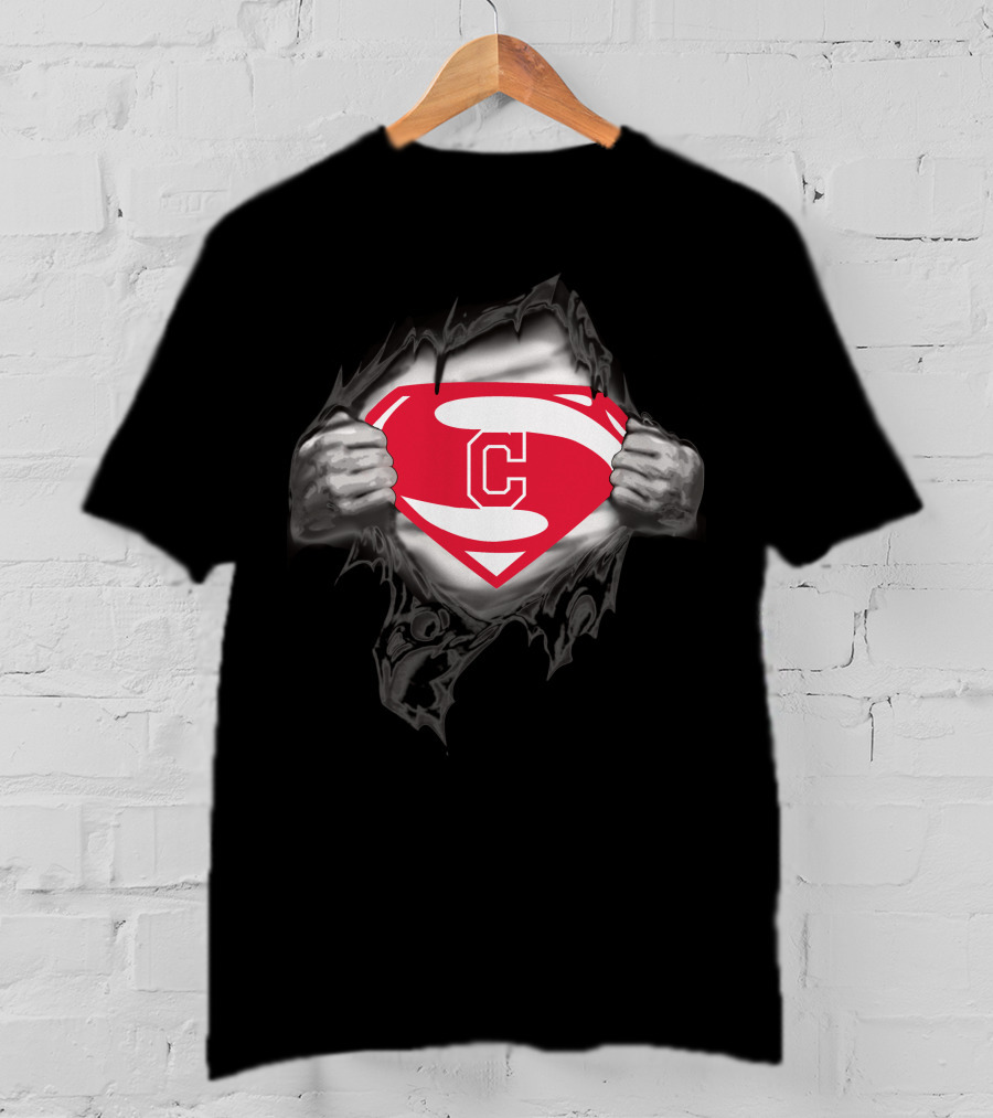 Cleveland Indians Superman Logo Mashup T-Shirt