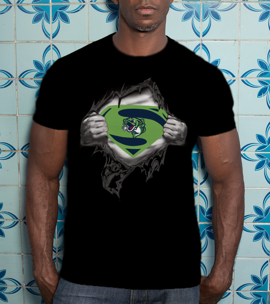 Gwinnett Stripers Superman Fish T-Shirt