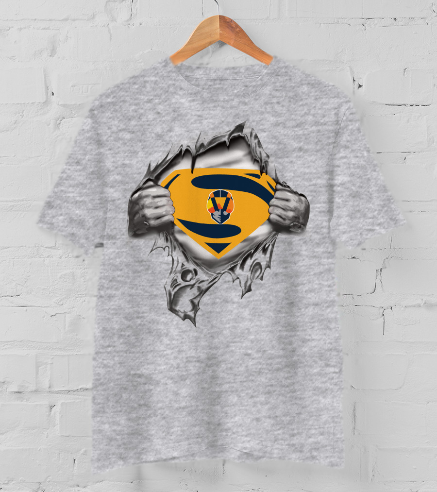 Las Vegas Aviators Superman Logo Rip T-Shirt
